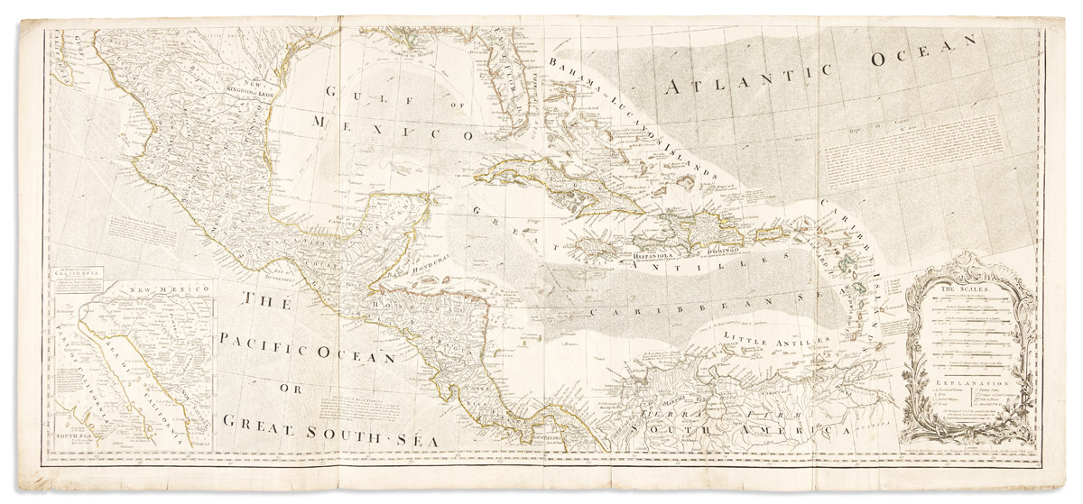(GULF OF MEXICO -- CARIBBEAN.) John Gibson & Emanuel Bowen. [An Accurate Map of North America...]